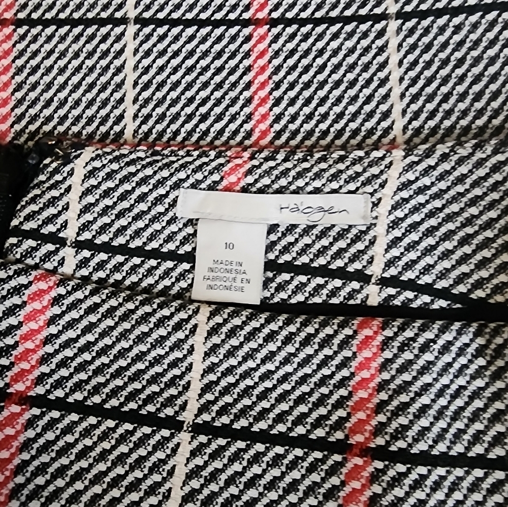 Halogen Plaid Houndstooth Pencil Skirt Size 10 - Picture 3 of 5